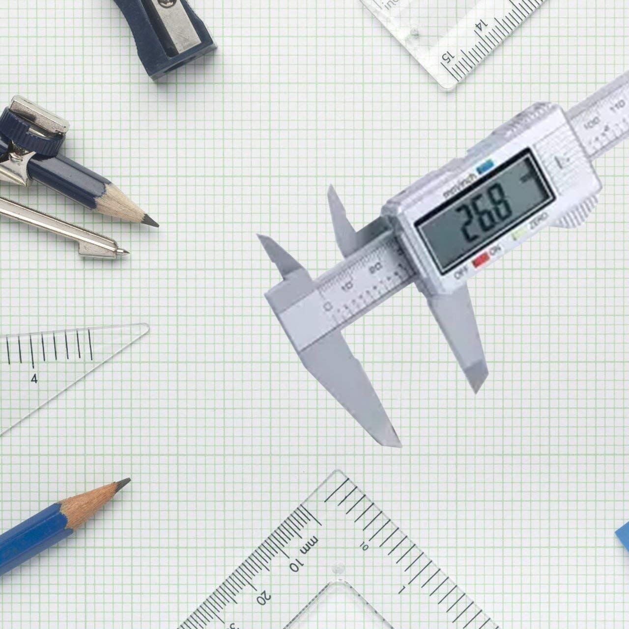 Affichage numérique électronique Vernier Caliper 0-150mm Outil de Mesure de l'étrier numérique en Plastique