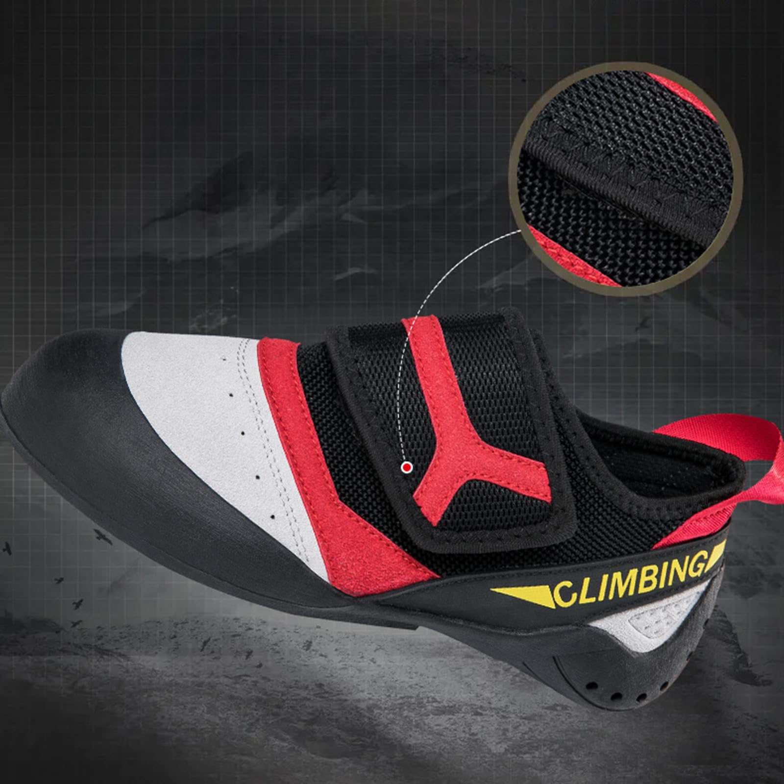 Scarpe da Boulder,Scarpette Arrampicata Uomo,Scarpe da Ginnastica da Bouldering,Assorbe Gli Urti E Trasferisce L'Energia Ai Piedi Durante L'Arrampicata,Adatto per Adulti E Principianti