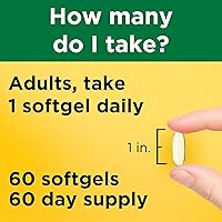 Vista 6 de Nature Made Vitamin E 450 mg (1000 IU) dl-Alpha Softgels, 60 Count for Antioxidant Support (Pack of 3)