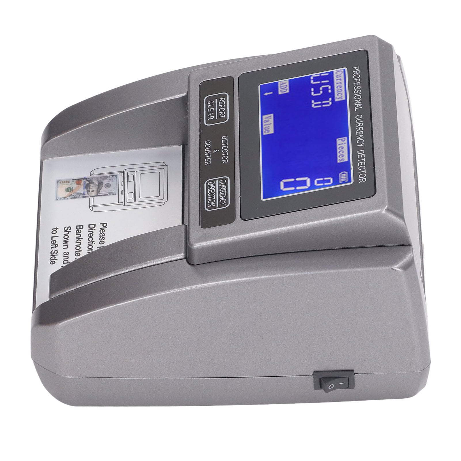 Contasoldi, Contabanconote Ad Alta Efficienza Ampio Display a LED con Girante Ampia Applicazione 100-240 V per Negozi (Spina europea)