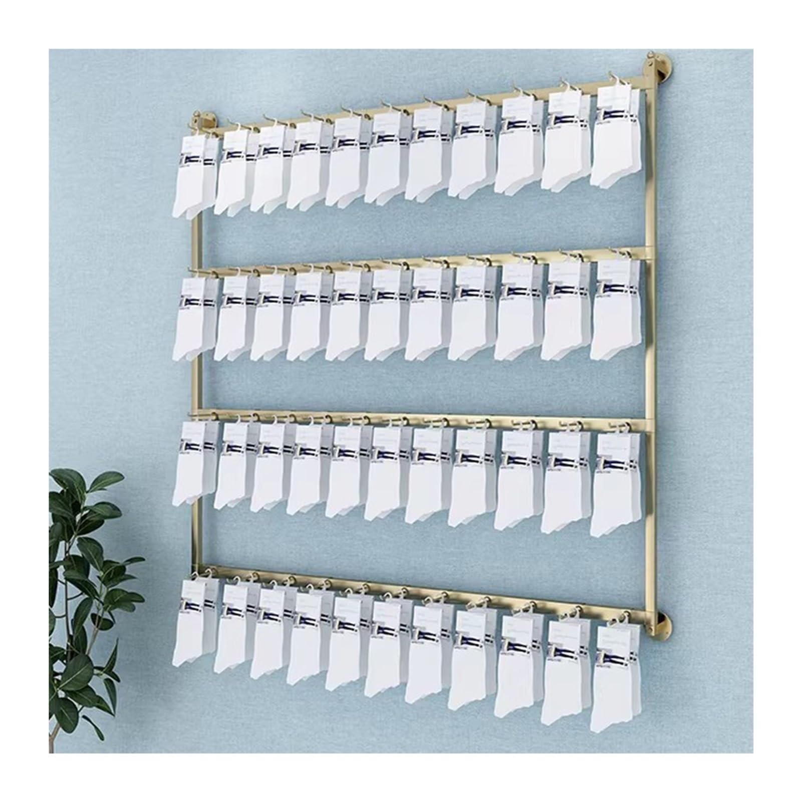 Rangement chaussettes et gants mural à 4 niveaux pour dressing fonctionnel
