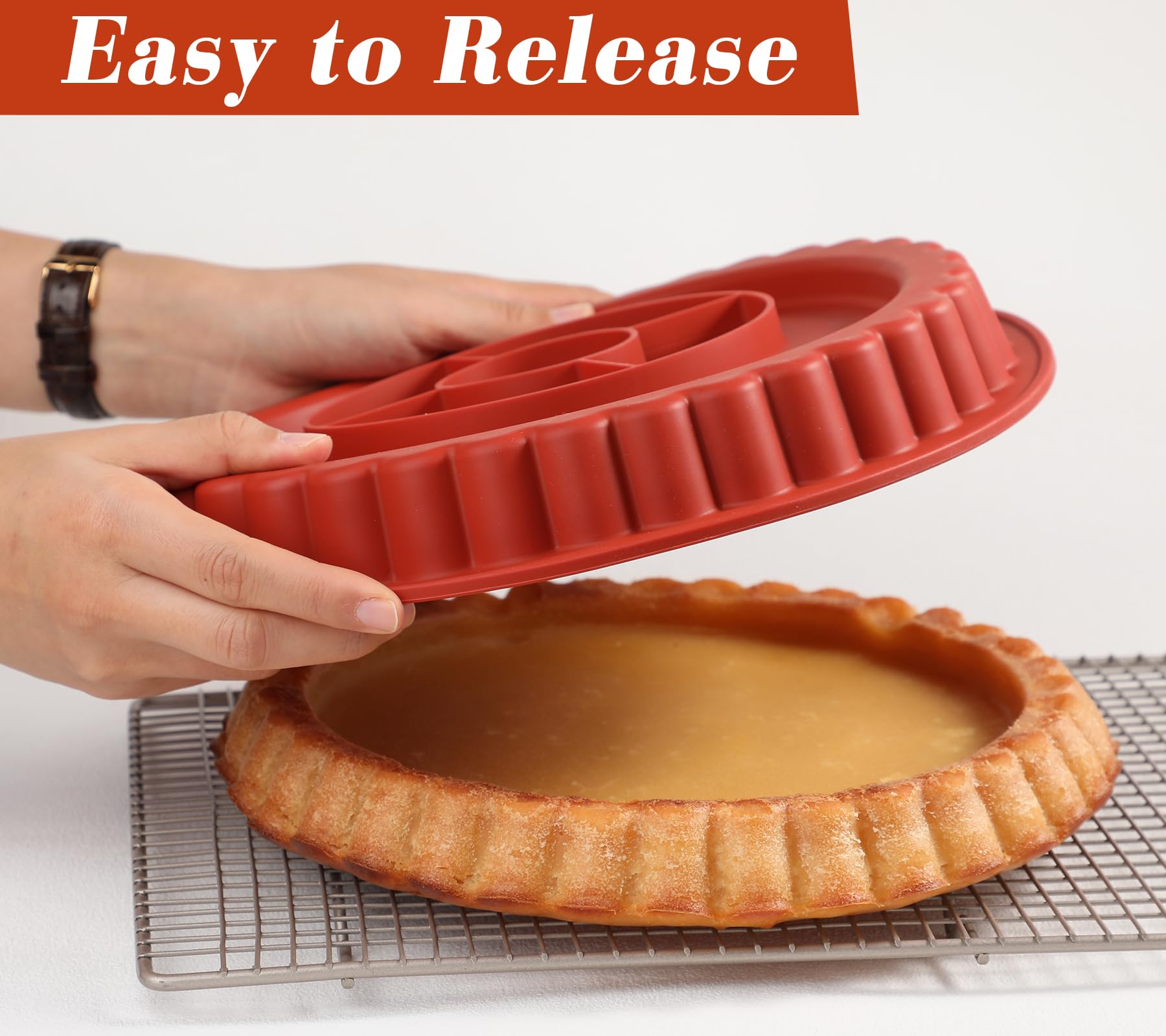 webake Moule à tarte aux fruits - 26 cm - En silicone - 1 pièce - Moule à gâteau - Moule à gâteau - Moule à gâteau - Moule à gâteau - Moule à gâteau - Moule à gâteau - Moule à gâteau