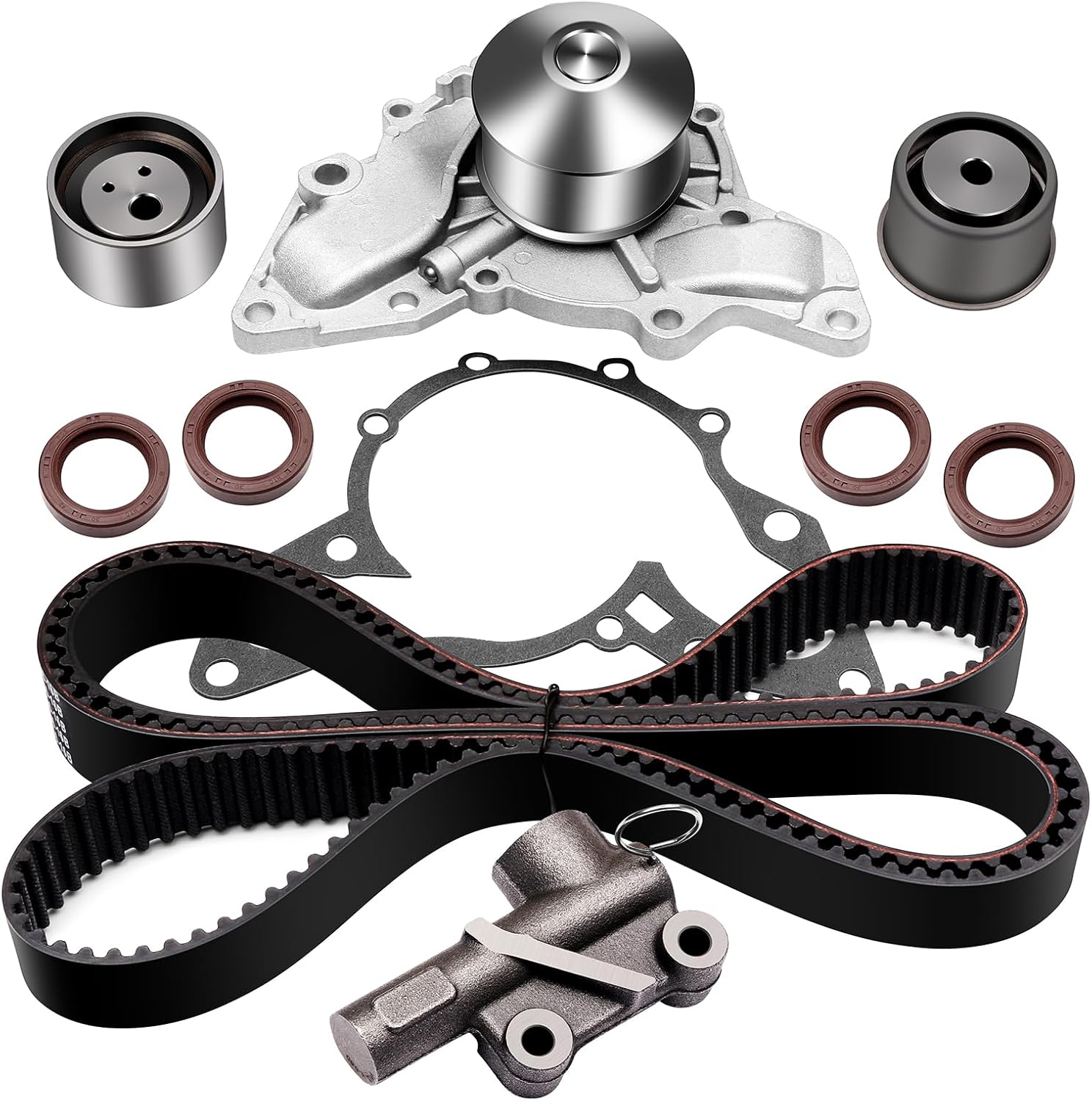 ECCPP Timing Belt Kit with Water Pump Compatible 2003-2006 For Hyundai Santa Fe 2002-2005 For Hyundai XG350 2004-2006 For Spectra Amanti 2002-2005 For Spectra Sedona TB323LK2 24410-39001 TS26323