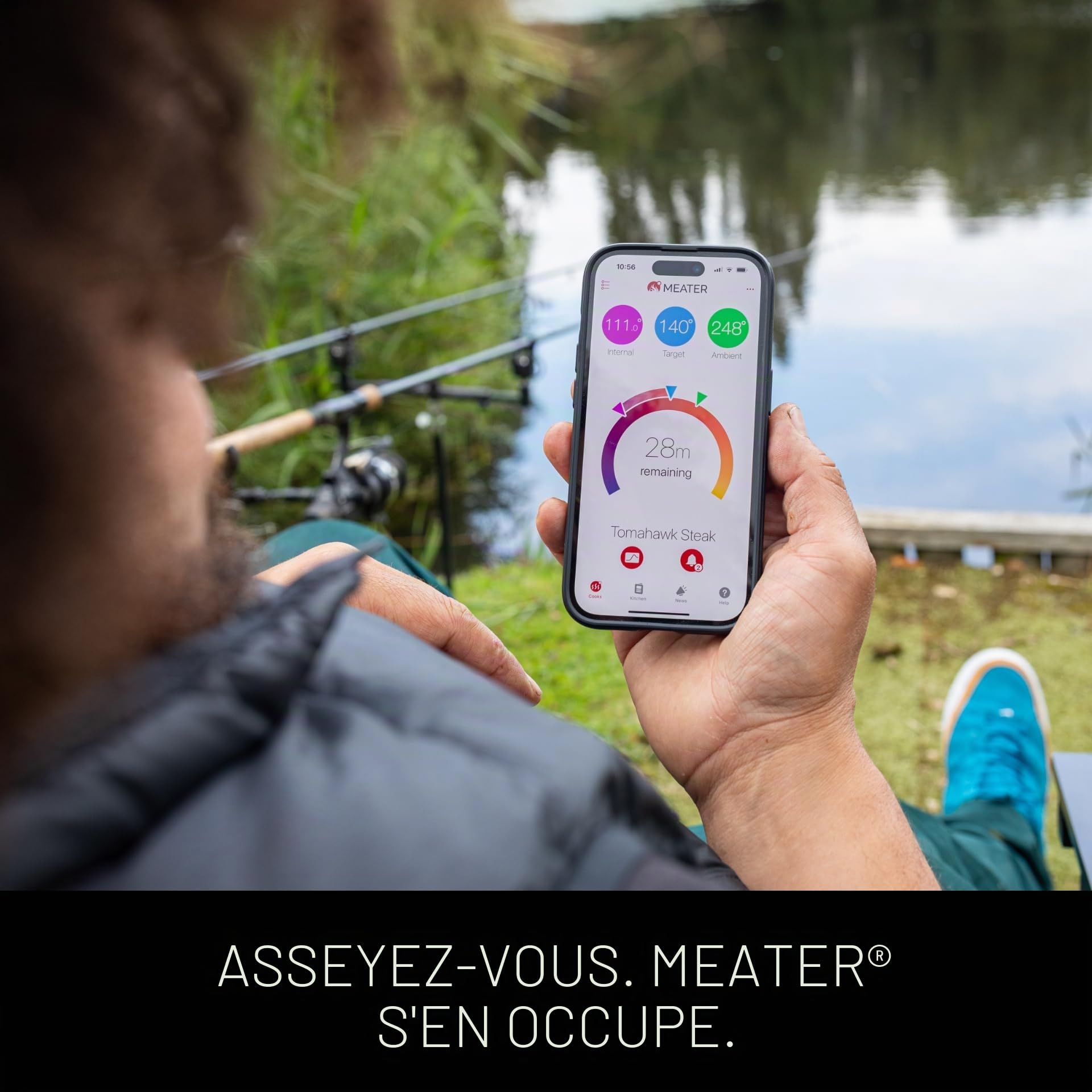 MEATER Plus Thermomètre à Viande Intelligent Sans Fil Bluetooth WiFi Jusqu'à 50m