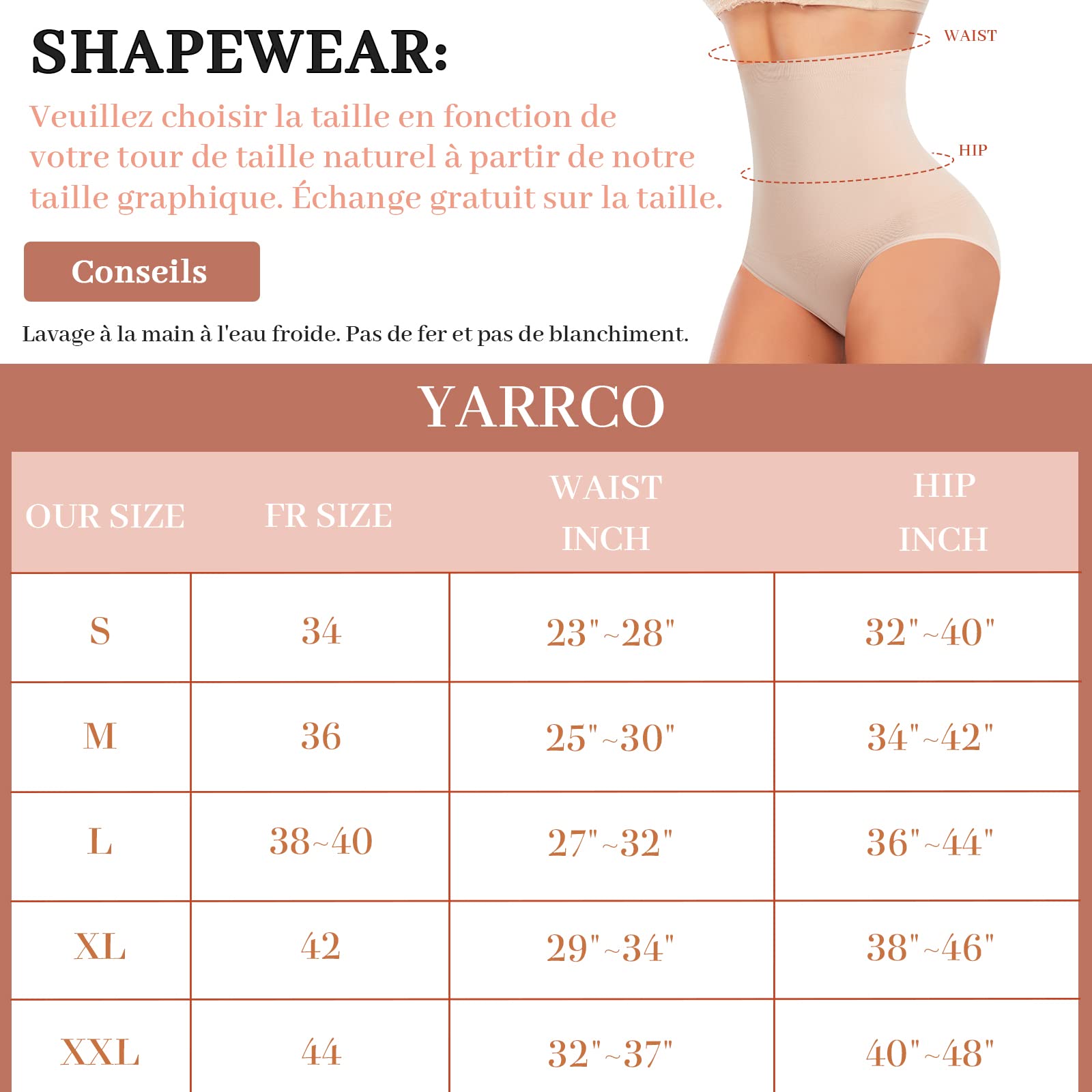 YARRCO Culotte Gainante Femme Ventre Plat Invisible Culottes Sculptantes Femme Taille Haute Gaine Amincissante Minceur Panty Gainant sans Couture Shapewear Slip
