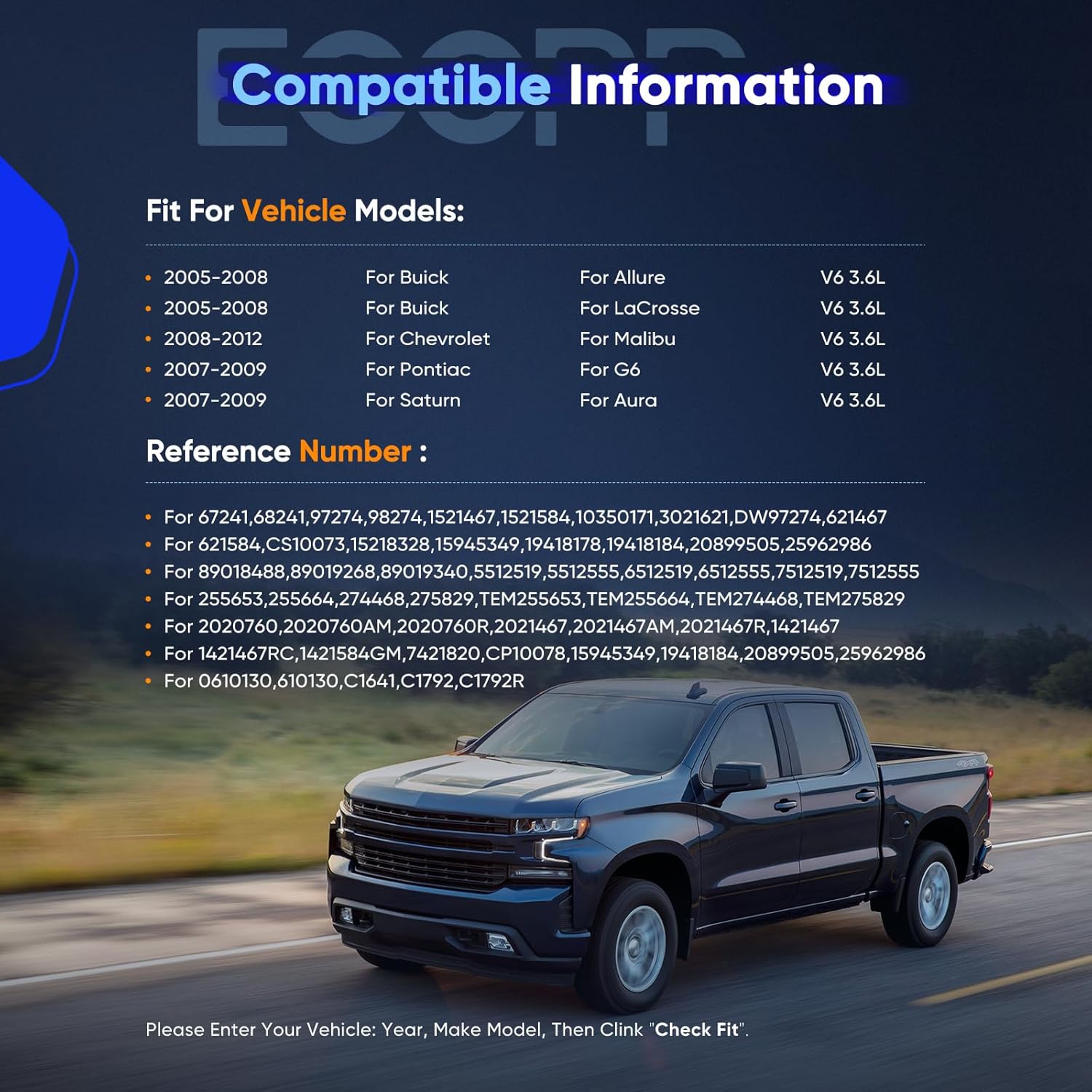 ECCPP AC Compressor with Clutch Fit for Chevrolet Malibu for Pontiac G6 3.6L 2008-2012 Air Conditioning Compressor