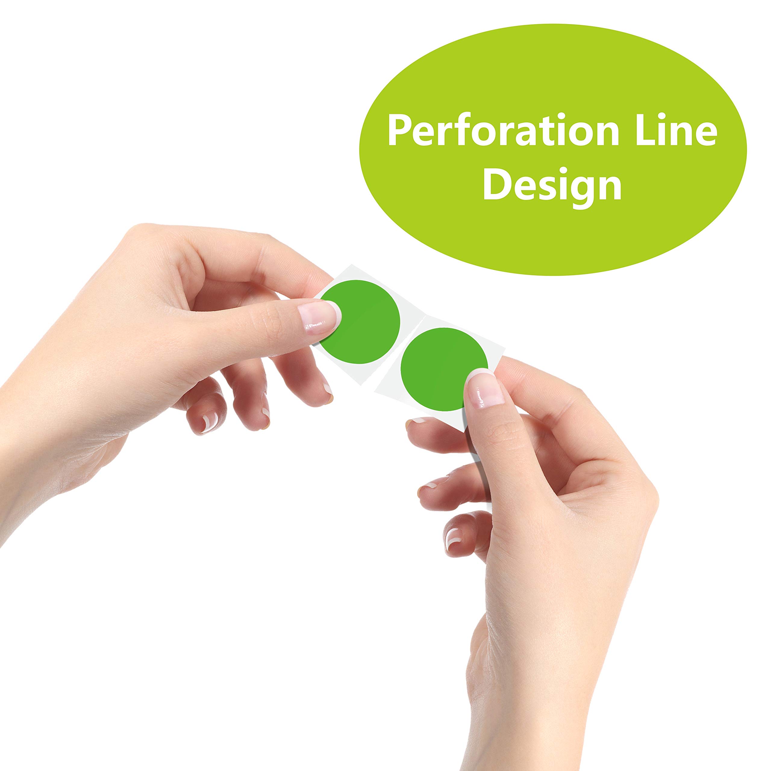 Hybsk Etichette Adesive Per Codifica Colore, Carta Rotonda, Autoadesiva, 25 Mm, Giallo, 1.000 Pezzi Per Rotolo, 1 Rotolo Giallo - Foto 10