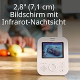 Philips Avent SCD881/05 Écoute-bébé vidéo avancé – Moniteur privé et sécurisé avec caméra et Audio en crème Corail, écran de 7,1 cm, Zoom x2, Vision Nocturne, Audio bidirectionnel, berceuses - 3