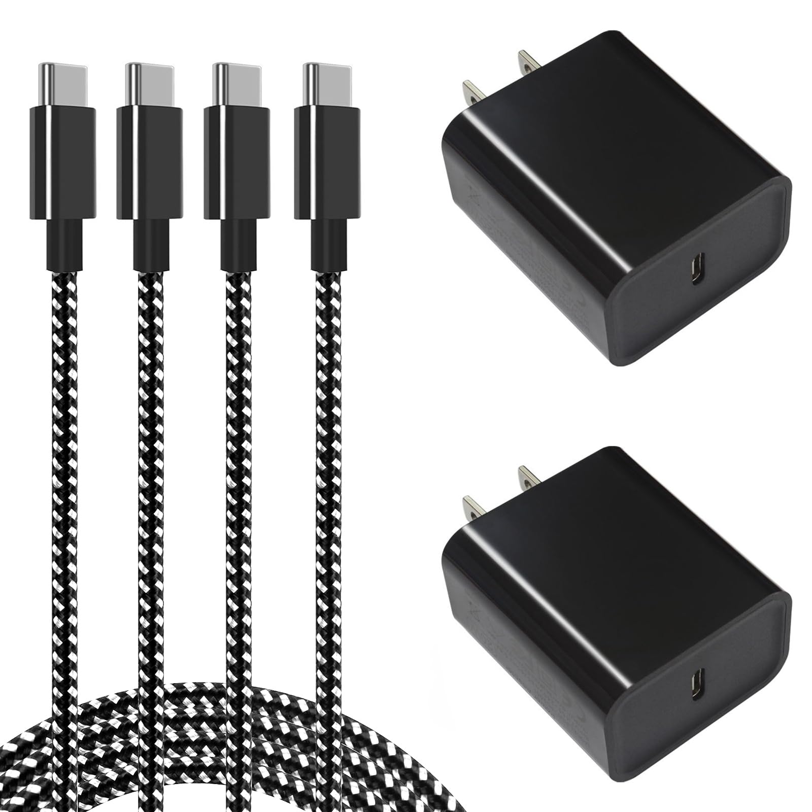 45W Samsung Super Fast Charger Block, 2Pack Type C Fast Charging Block with 3FT USB C Charger Cable Compatible with Samsung Galaxy S24 S23 S22 S21 S21+/S21 Ultra/S20/S20 Ultra/Note 20 Ultra