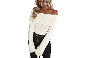 Women's Cozy Off-the-Shoulder Sweater for Effortless Style