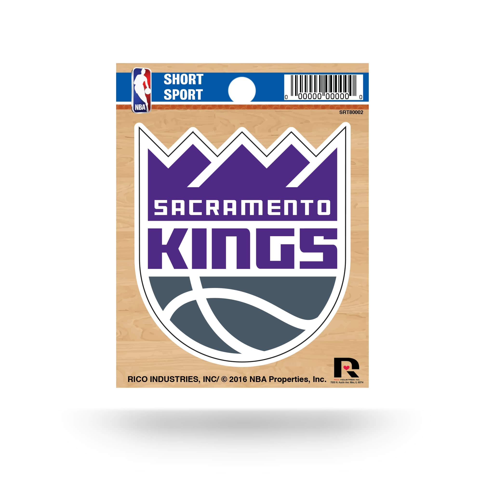 Rico Industries NBA Basketball Sacramento Kings Short Sport Decal 3.75' x 4.75' Die Cut Team Logo Short Sport Decal