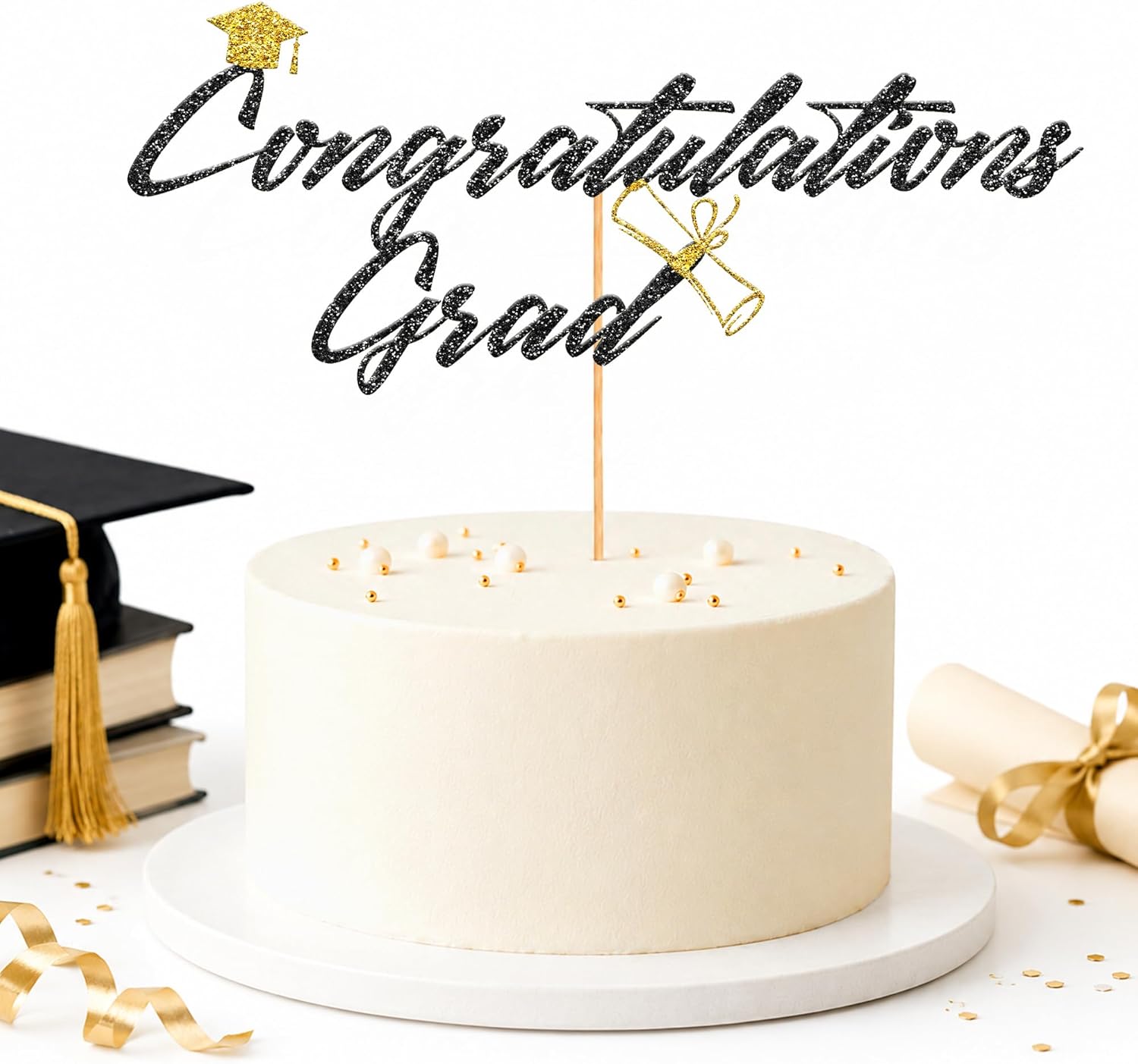 Graduation Decorations 2026, Glitter Graduation Cake Topper 2026 - Congratulations Cake Topper for Cake | 2026 Grad Party Decorations, Graduation Cake Topper, Graduation Cake Decorations, Katchon