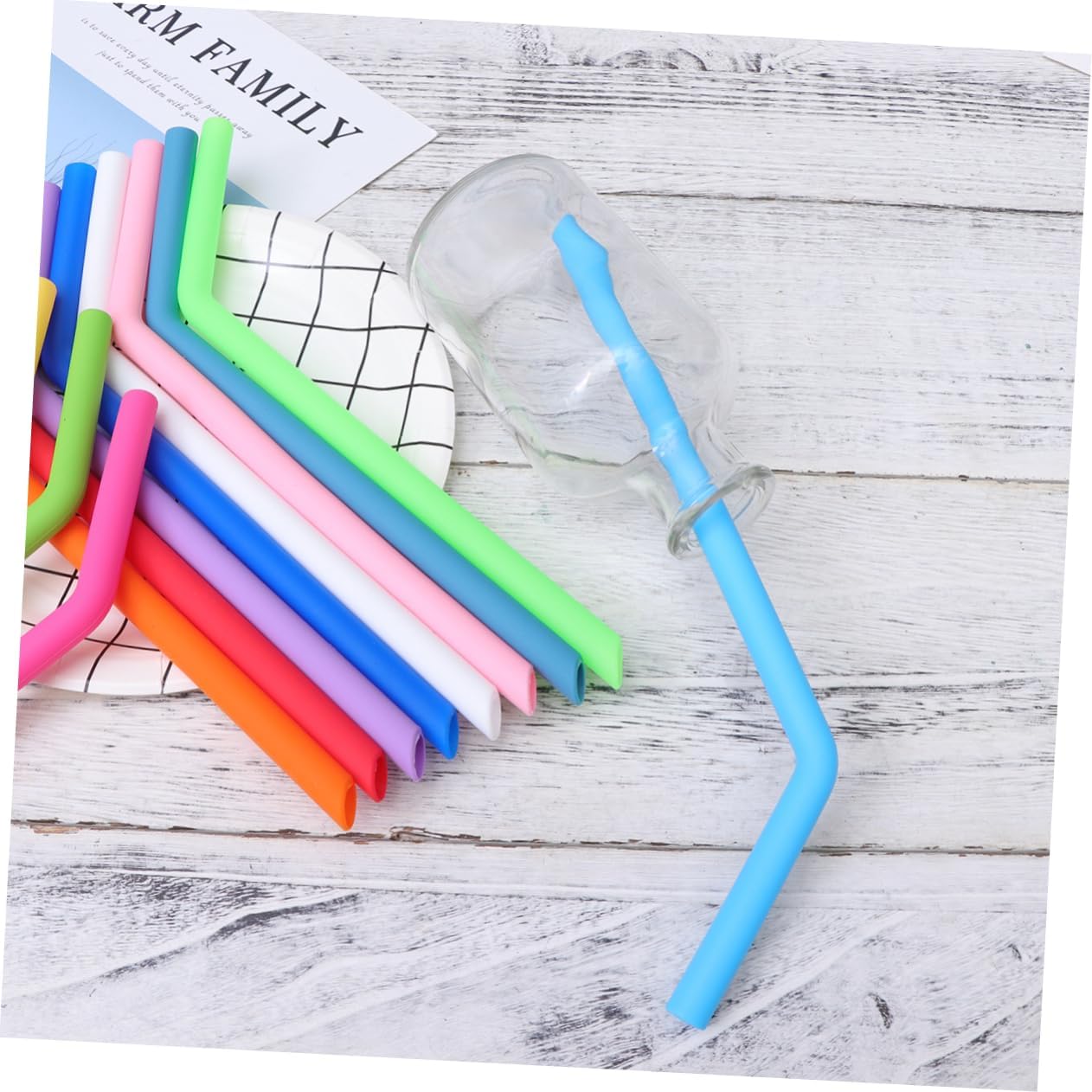 18PCS Colorful Silicone Drinking Straws Foldable and Reusable Straws for Smoothies and Bubble Tea Suitable for Ages