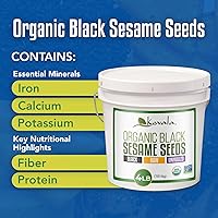 Vista 3 de Semillas de sésamo negro orgánico Kavala 4 lbs (crudas)