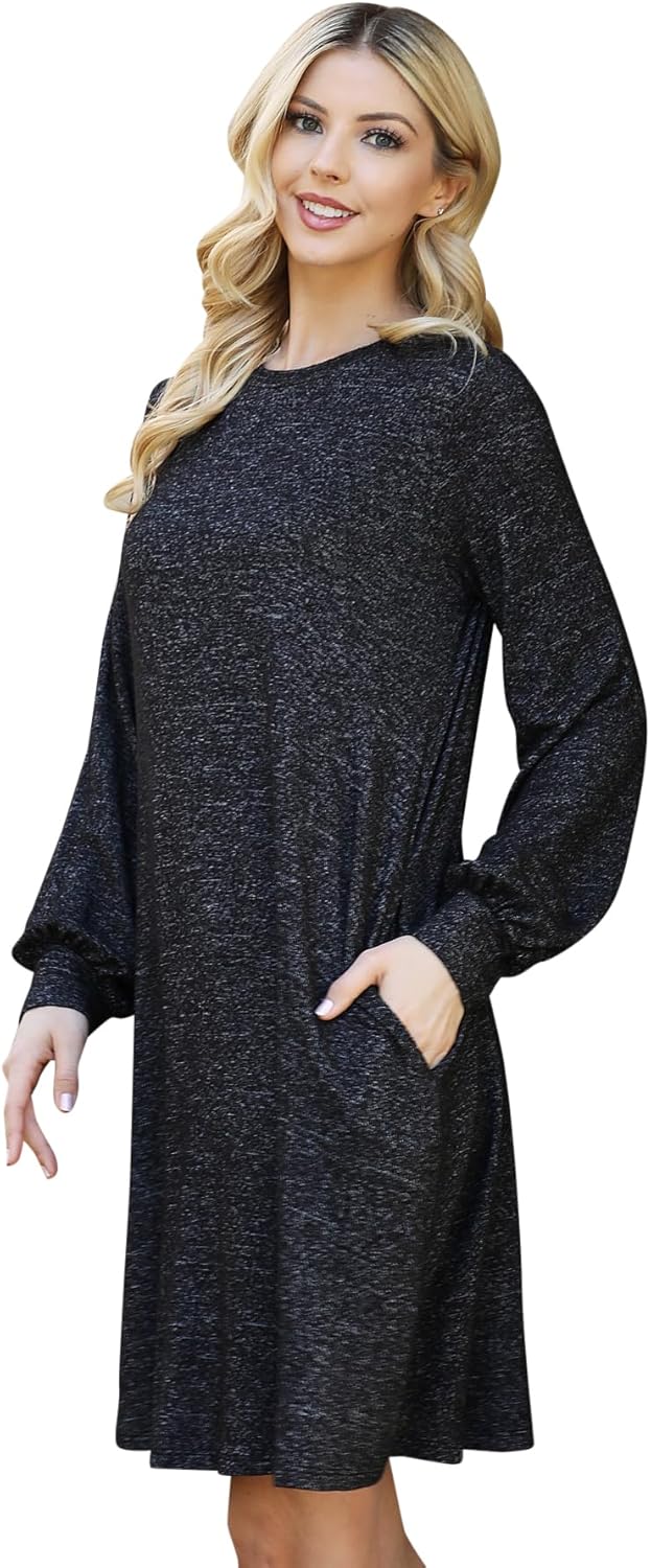RIAH FASHION Comfy Long Sleeve Dress - Womens Casual Jordan | Ubuy