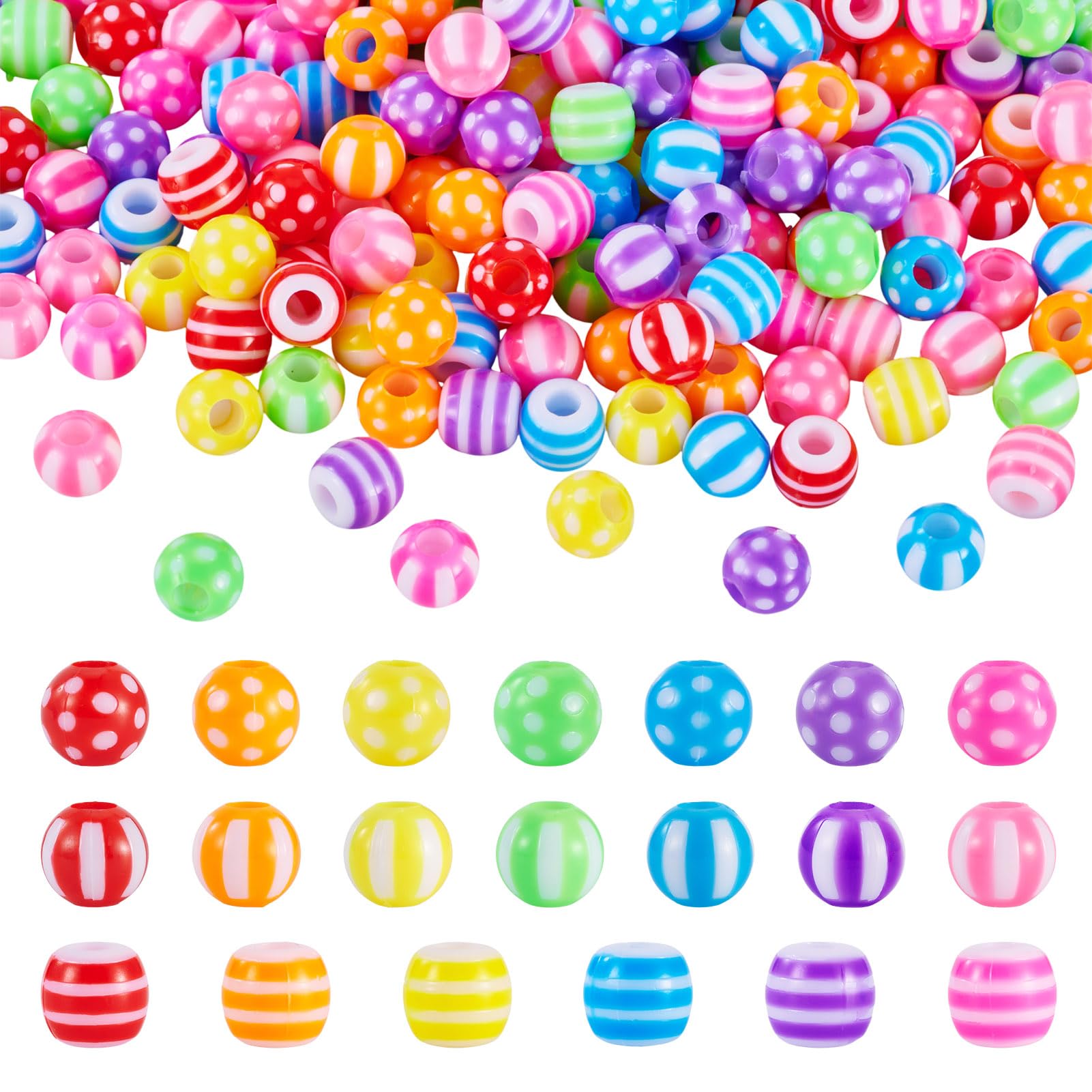 Perles de bijoux 12 mm en acrylique lisse lot de 200 pièces aux finitions soignées pour DIY