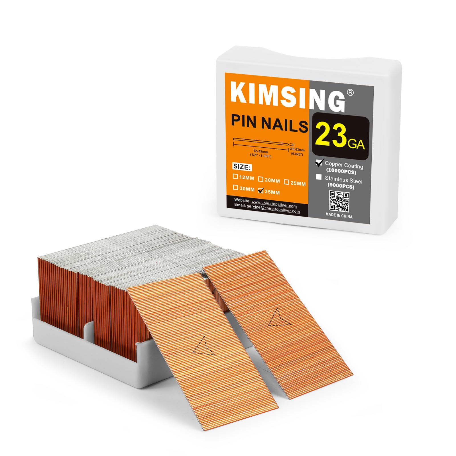 Clous sans tête calibre 23 et aiguilles pneumatiques de 4,5 cm pour moulure et plinthe