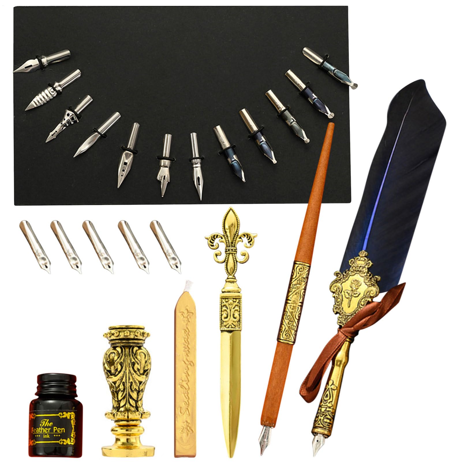 Generisch Stylo plume et kit d'encre | Stylo plume de calligraphie vintage
