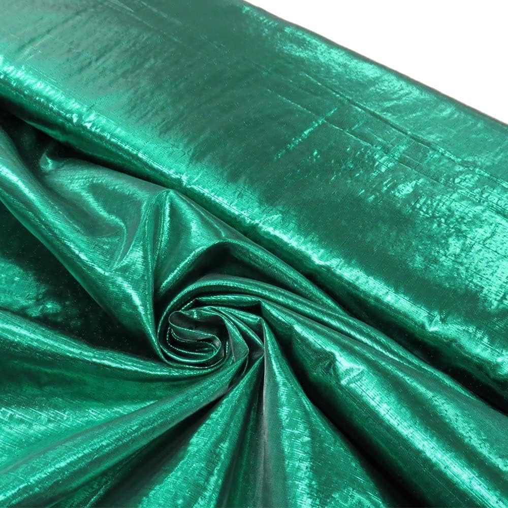 Nylon Metallic Tissue Lame Fabric - 60 Inches Wide by The Yard(5 Yard, Gold)