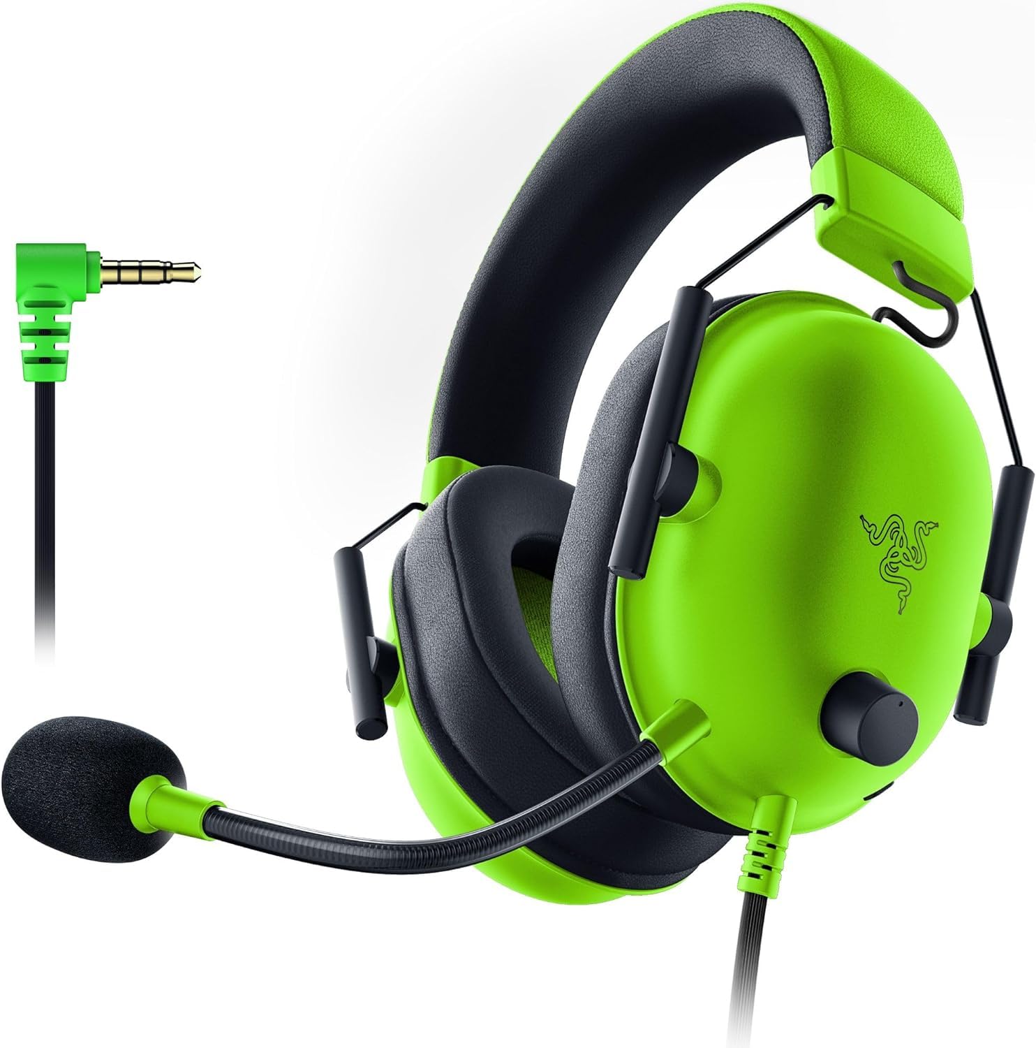 Blackshark V2 X Gaming Headset: 7.1 Surround Sound 50mm Drivers Memory Foam Cushion For Pc, Ps4, Ps5, Switch, Xbox One, Xbox Series X & S, Mobile 3.5mm Audio Jack Green, Standard