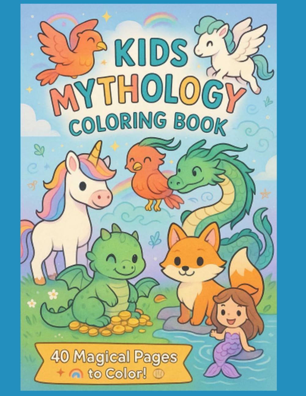 Kids Mythology Coloring Book: Mythical Creatures, Unicorns, and Dragons