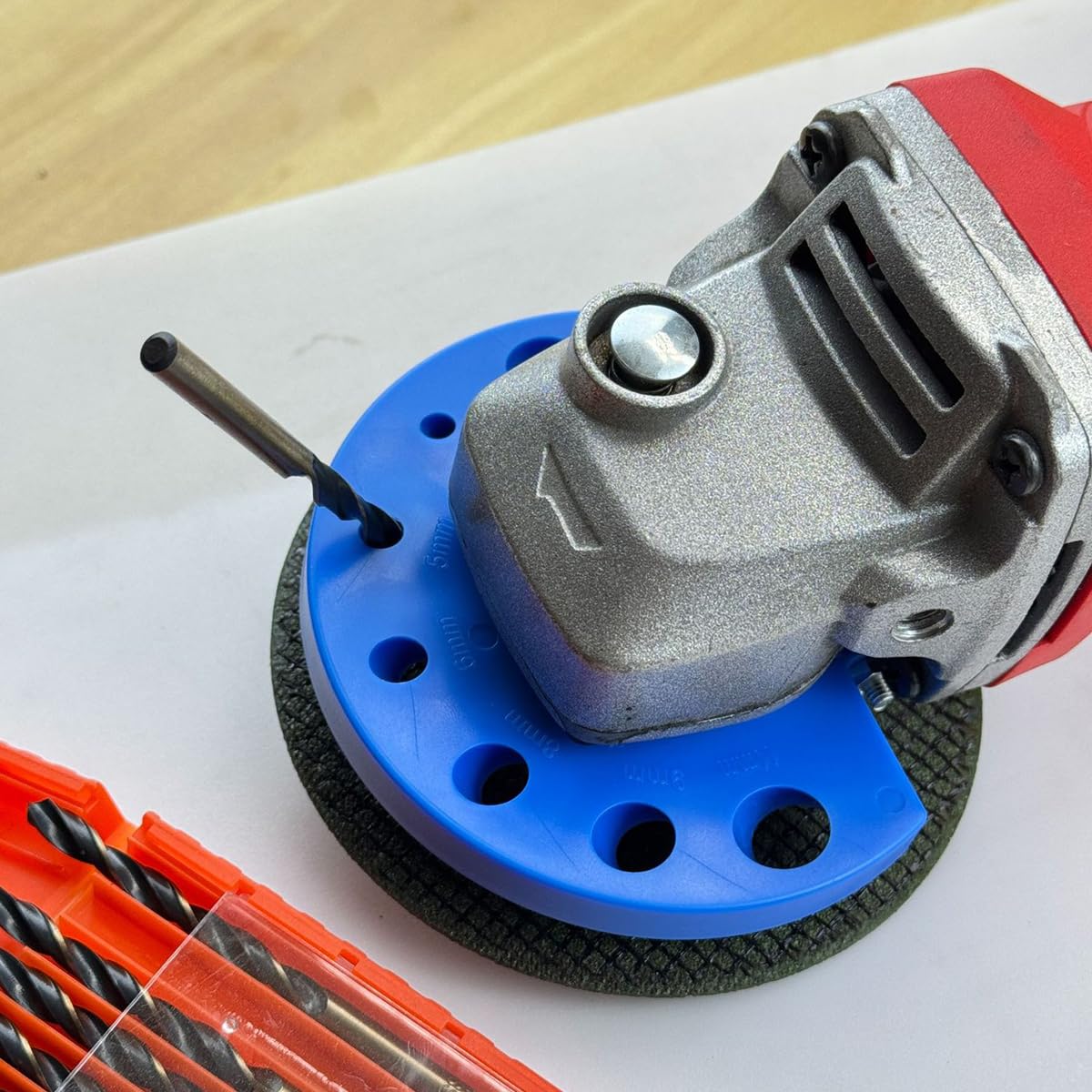 Serplex® Drill Bit Sharpener for Multi Sizing (4mm-11mm) Twist Drill Bits, Drill Bit Grinding Attachment, Power Drill Bit Sharpeners, Multi-Size Drill Bit Grinder for Giant Blade Angle Grinder - Image 7 thumbnail