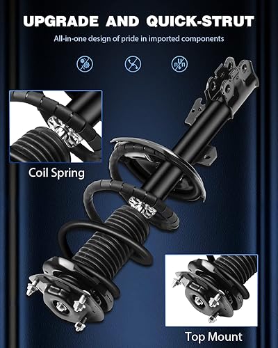 Miniatura 2 de ECCPP Conjunto completo de muelles amortiguadores delanteros AWD FWD apto para 2004 2005 2006 2007 para Toyota Highlander Juego de 2