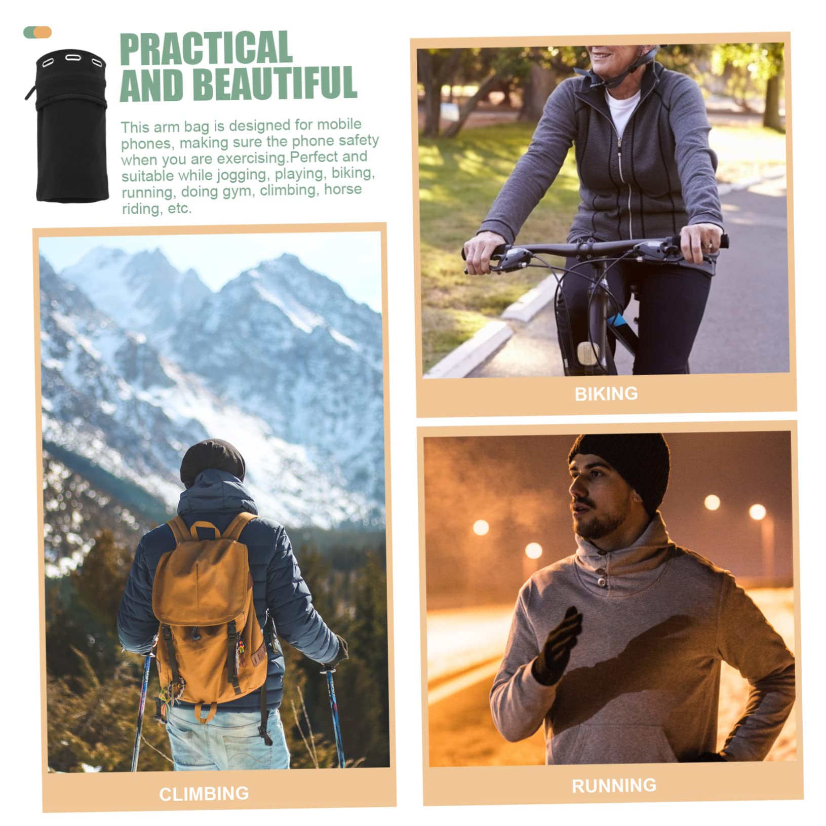 DOITOOL 5 Pezzi Di Materiale Sportivo Da Braccio Borsa Da Corsa Telefono Cellulare Fascia Da Braccio Per Jogging Ciclismo Escursionismo