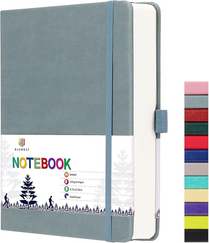 Bullet Dotted Journal Notebook - A5 Dot Grid Notebook with 280 Pages,100gsm Thic