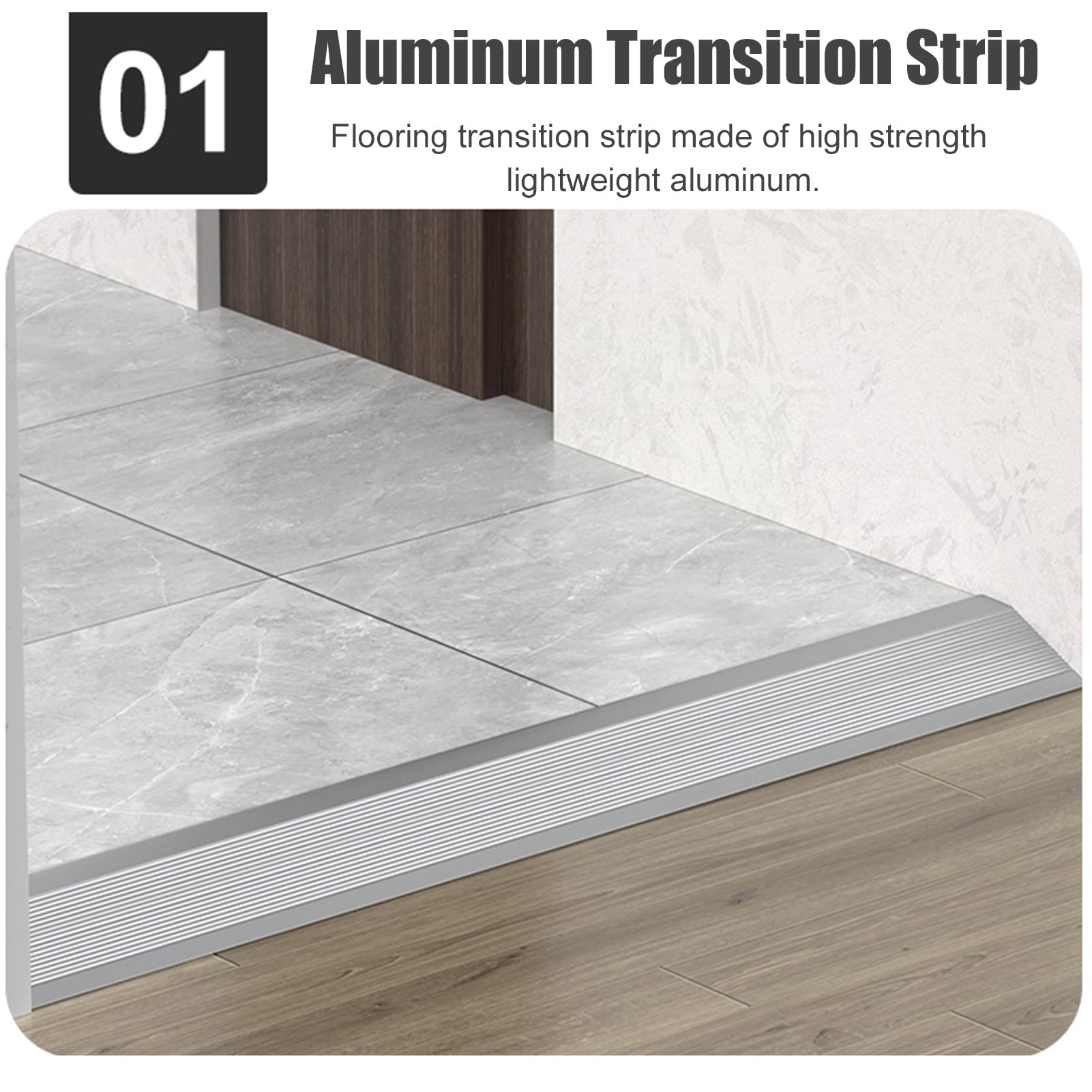 Genérico Perfil de transición metálico Extra Ancho de 10 cm, Borde de Aluminio para alfombras en Suelos laminados de Madera/baldosas (Color: Negro, Tamaño: Longitud 120 cm/47,2 Pulgadas)
