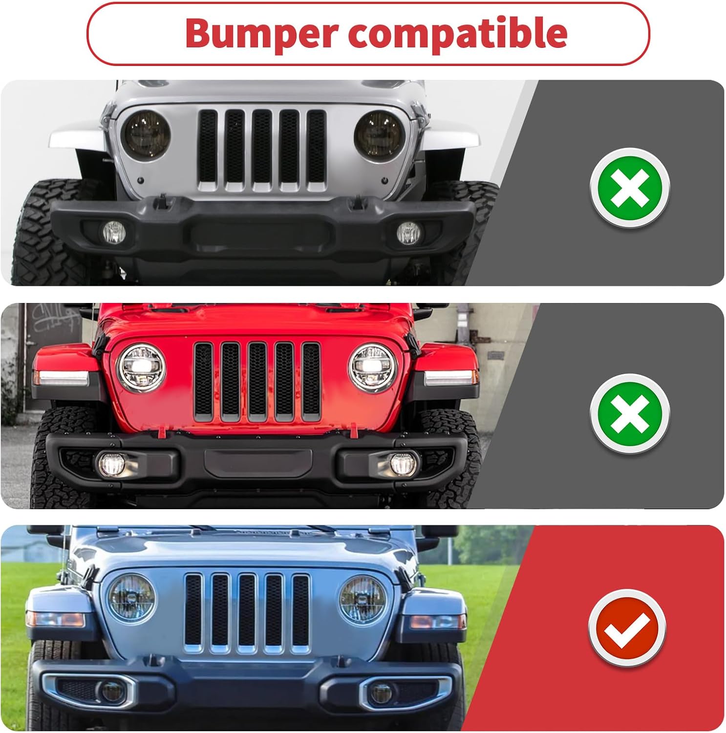 Linskip Fog Light Covers Compatible with Jeep Wrangler JL/Gladiator JT 2018-2024 2025, Fog Lamp Cover for Jeep Wrangler Exterior Accessories(Black)