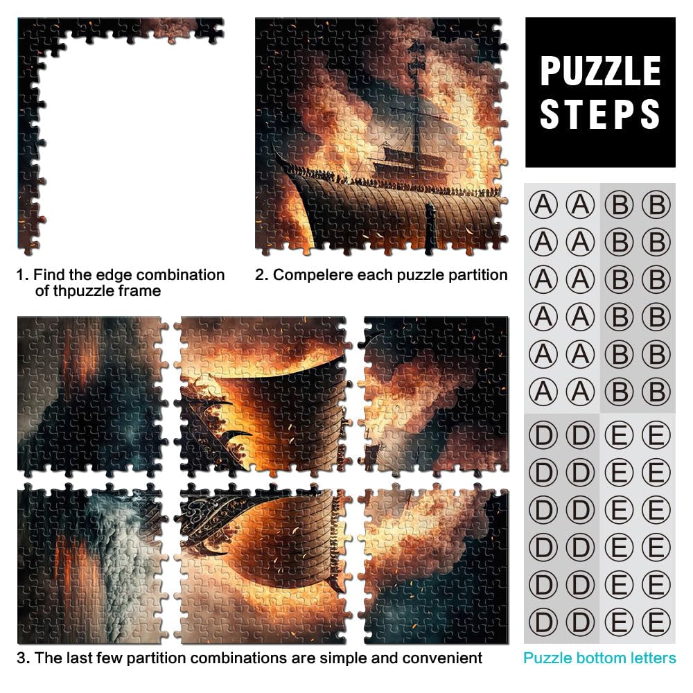 puzzle 2000 pezzi per adulti Nave pirata Giocattoli che creano dipendenza e sfidano l'intelligenza del cervello Regali di compleanno 70x100cm