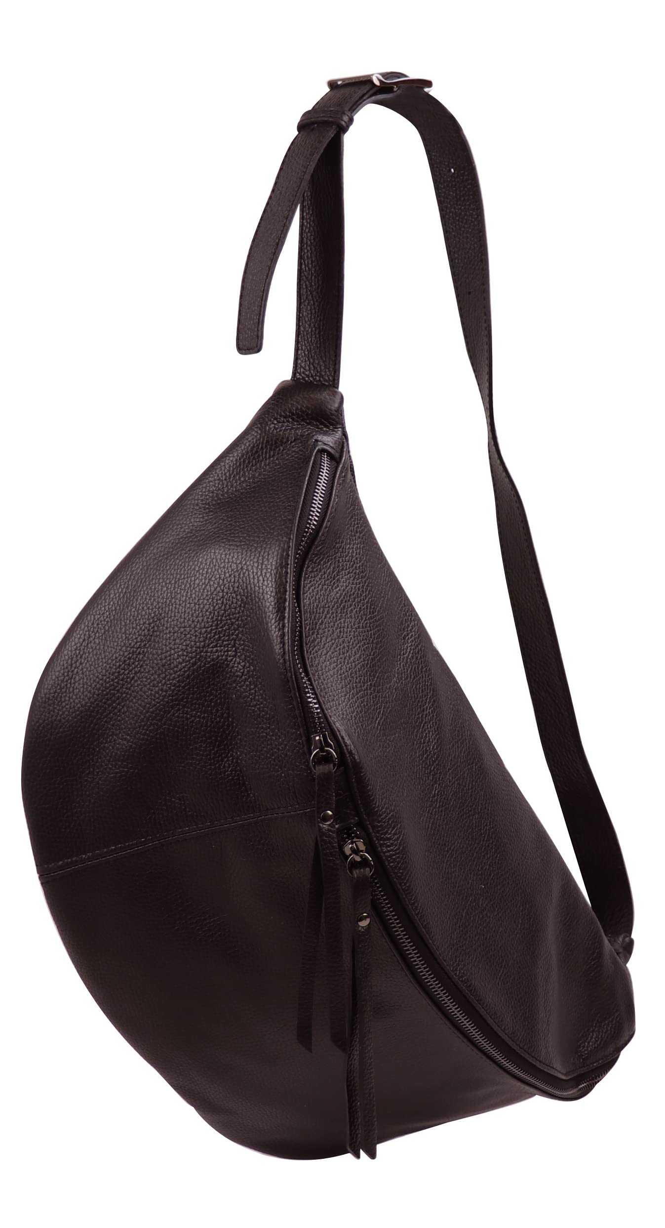 SH Leder Echt leer dames unisex borstzak voor festival reizen grote