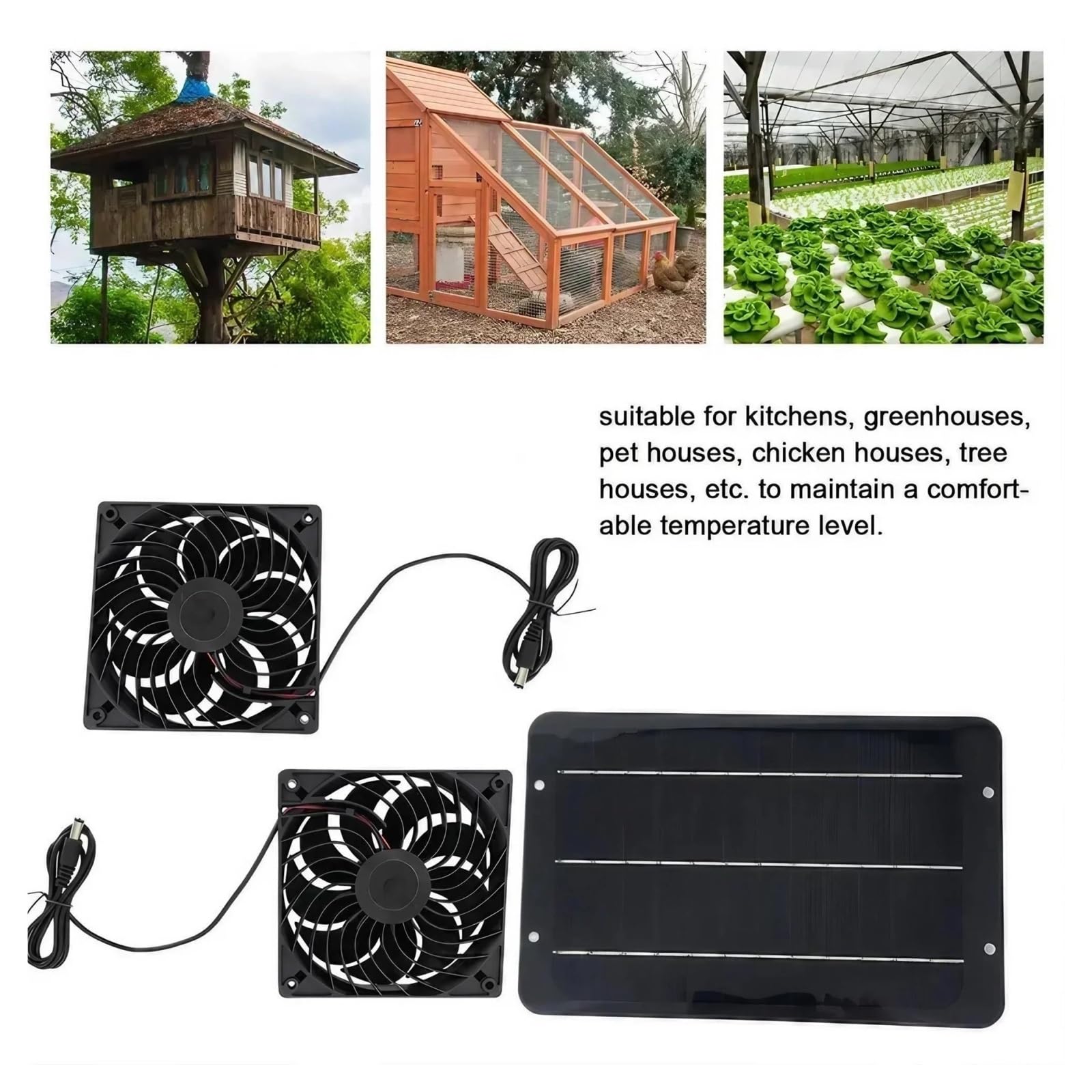 Extractor De Aire Solar 10 W Y 12 V, Miniventilador Alimentado por Panel For Ventilación Techos Autocaravanas Casas Rodantes Enfriamiento RáPido