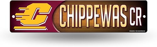 Miniatura 42 de NCAA Rico Industries Placa de calle de plástico Placa de calle de plástico de 4" x 16" Color del equipo,Alternativo,Champ,man