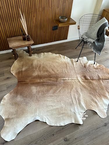 Miniatura 5 de Tomtom - Alfombra de piel de vaca color rubio mantequilla 6x6
