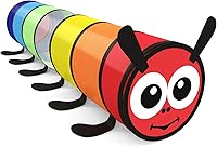 spxkd Colorful Pop Up Play Tunnel for Toddlers 1-3 - 6ft Breathable Mesh Crawl Toy, Collapsible Fun for Kids & Dogs