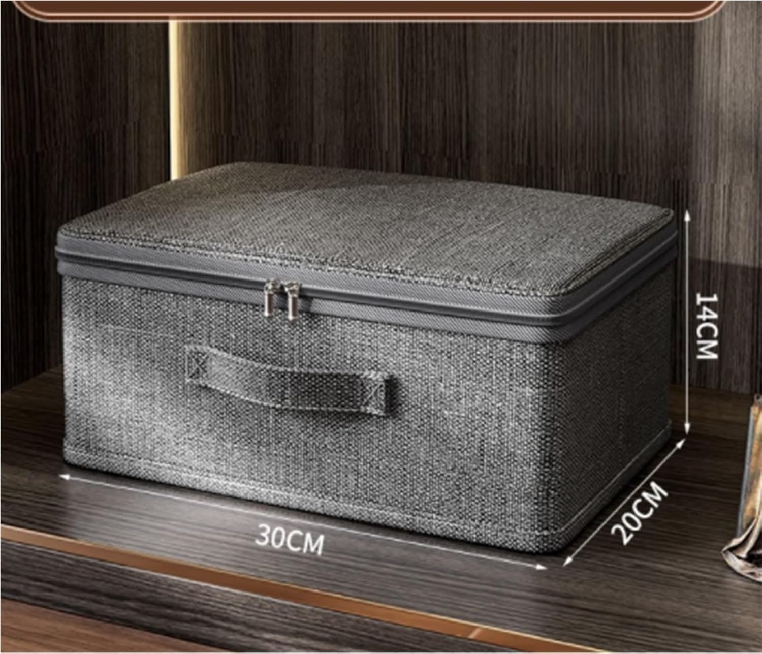 Storage Bins Under Bed Storage Bag with Handle Zipper for Blankets Sheets Pillows Towels Storage Container(30x20x14cm)