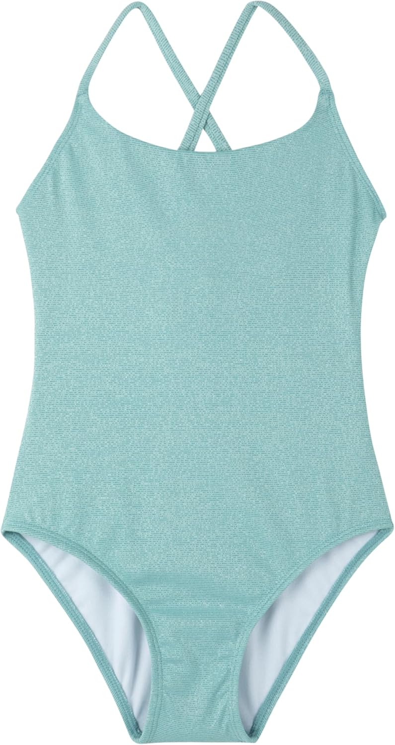 Gottex Kids Sparkles Criss Cross Tie Back One Piece Swimsuit Chlorine Fade Resistant and Built-in UPF UV 50+ Protection