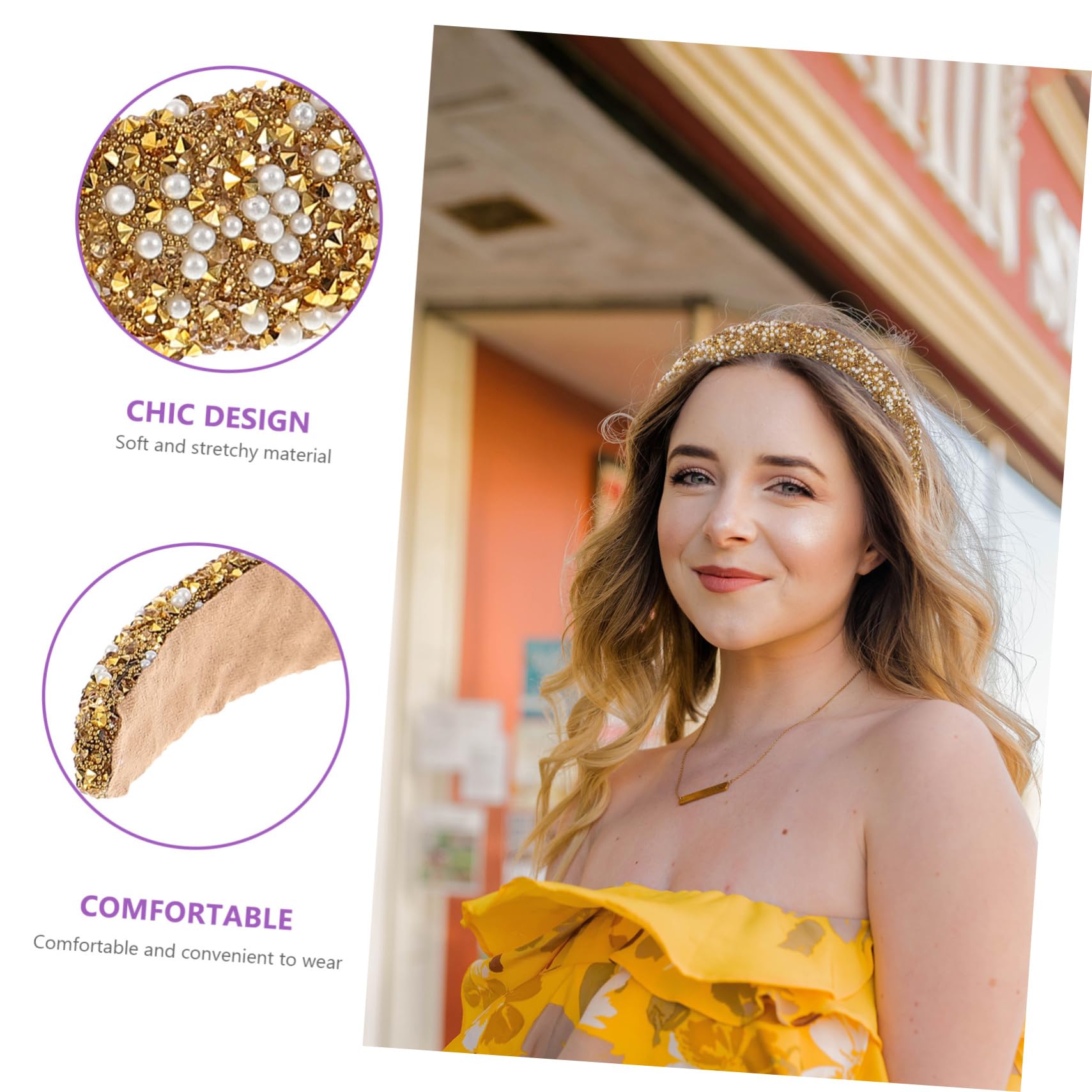 5stücke Damen Haarband Mit Perlen Breites Design Für Makeup Und Gesichtspflege Elegantes Accessoire Für Partys Und Besondere Anlässe Vielseitig Und