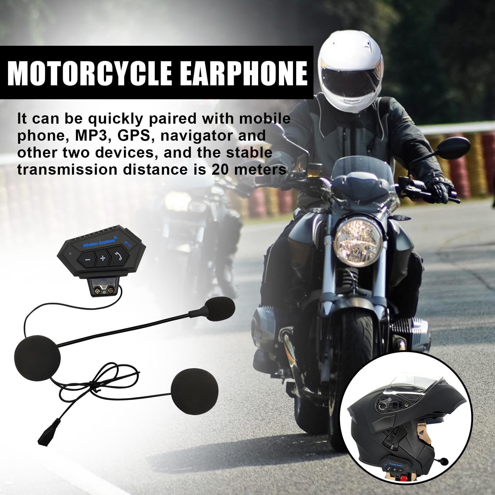 Auricolare Bluetooth Per Casco Moto Con Videocamera 1080p - 1500 MAh, Impermeabile