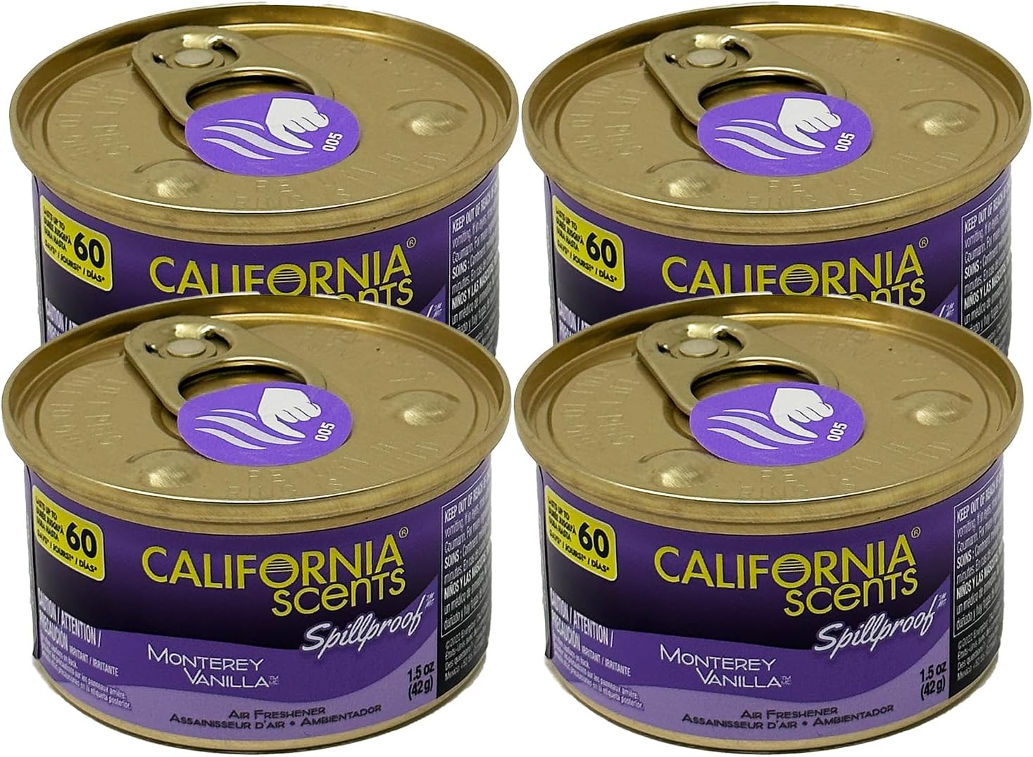 CAN-1205 Monterey Vanilla Air Freshener, Set of 12