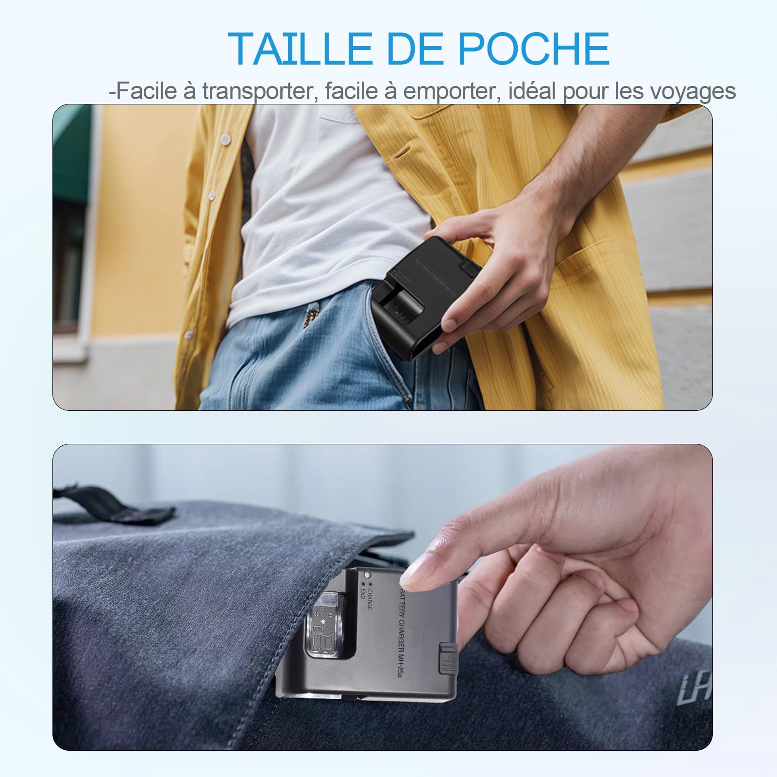 MH-25a - Caricabatterie compatibile con EN-EL15c EN-EL15 EN-EL15a EN-EL15b Batteria Nikon D850 D750 D7500 D7200 D7000 D7100 Coolpix Z5 Z6 Z7 D610 D600 D800 D80 10 Macchina fotografica & 100 cm AC Cord