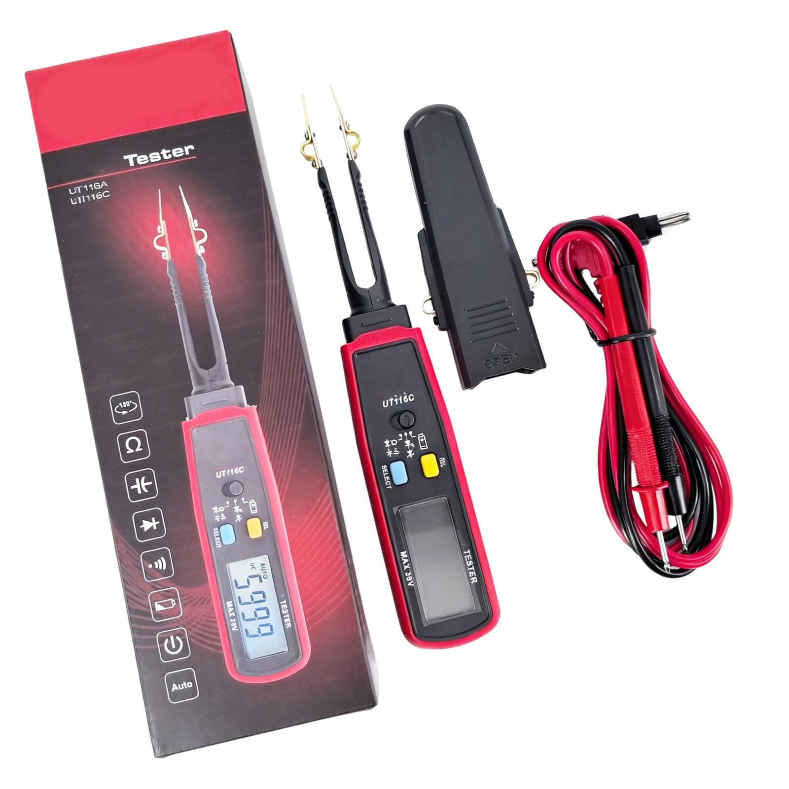 Tsophreniq Multifunction Component Tester Digital Display For Fuses And Electronics Car Power Circuit Testing Tool