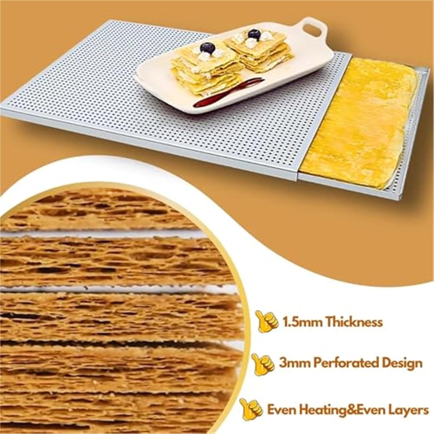Antihaft-Backform mit Silikonmatte, Crisper Tray Rechteckige Ofenform für Brot, Fleisch, Desserts, Mehrzweck-Backblech für Küche