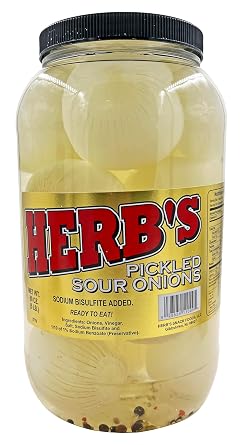 Herbs Pickled Sour Onions | Ready To Eat | 5 lb