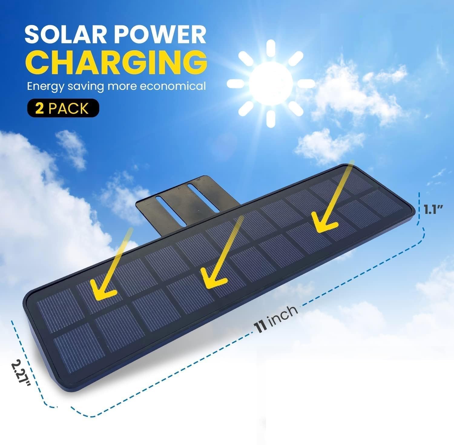 Solarsys – Set da 2 lampade solari per pannelli esterni, impermeabili IP65, automatiche crepuscolo-alba, luce bianca giorno 6000 K, per numeri civici, pannelli immobiliari e commerciali