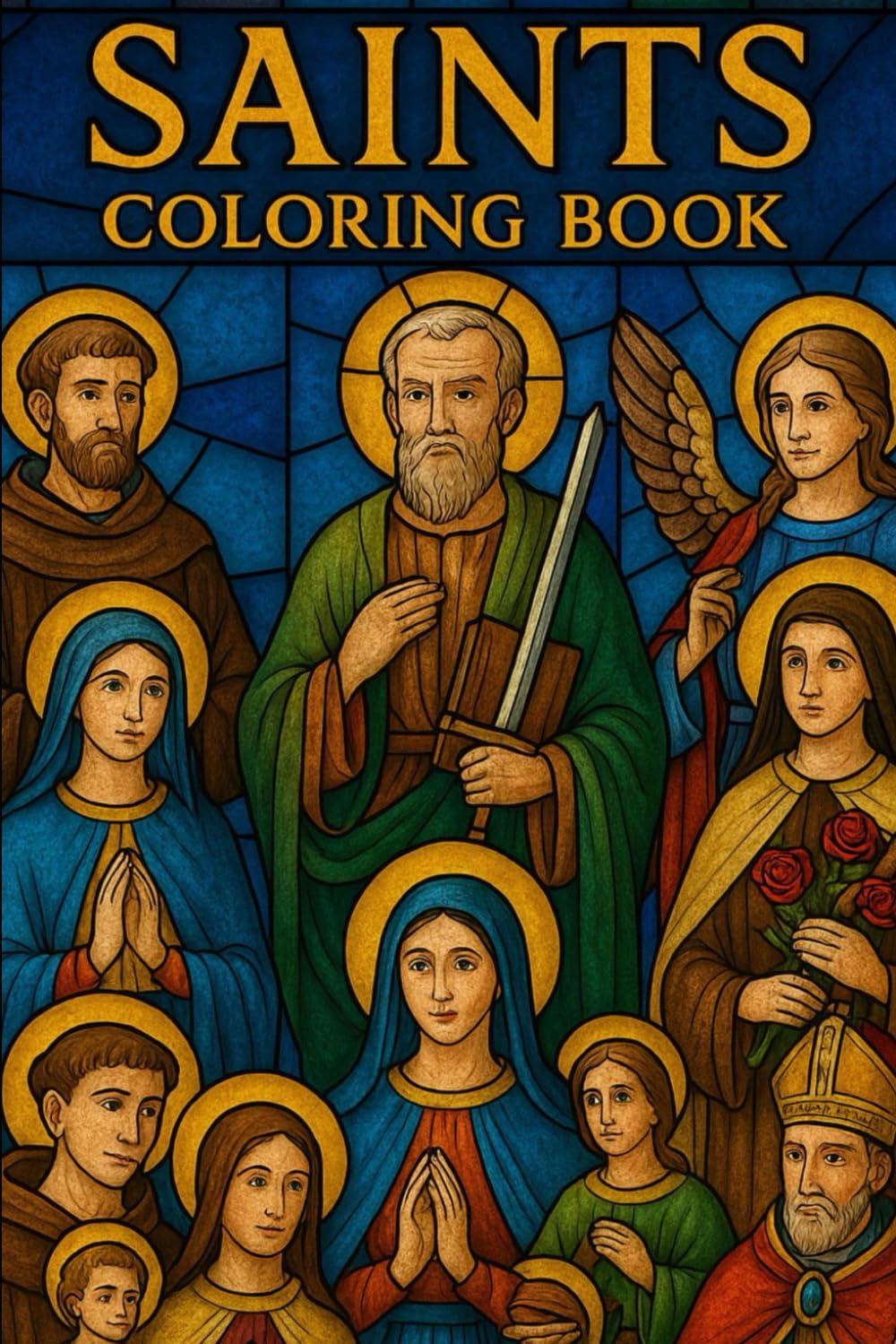 Catholic Saints Coloring Book: 20 Holy Saints with Reflections for Prayer Smaller Version