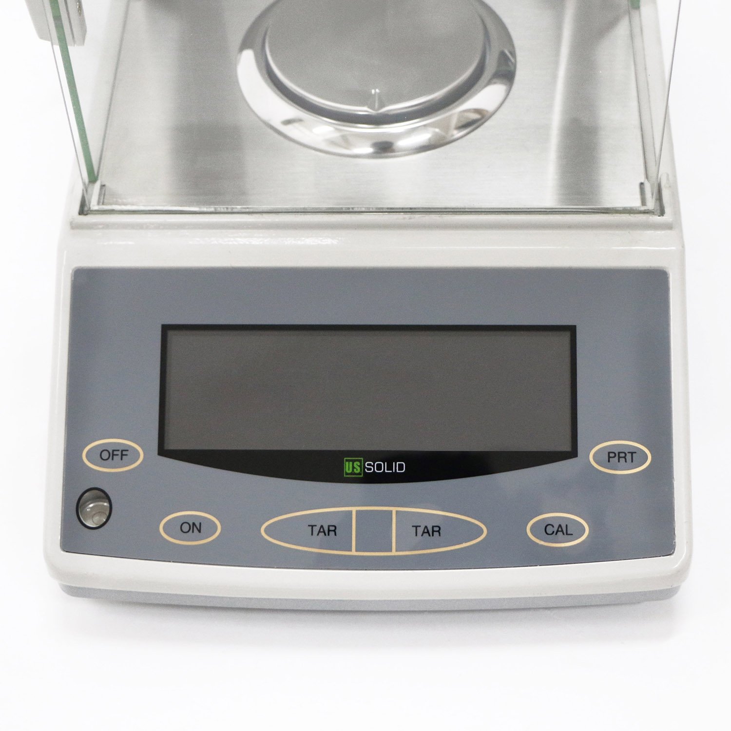 U.S. Solid Analytical Balance, 220g x 0.0001g (0.1mg) High Precision Lab Scale, Density, Dynamic & Percentage Weighing, Piece Counting, 8 Units, Draftshield, RS232, 200g Calibration Weight