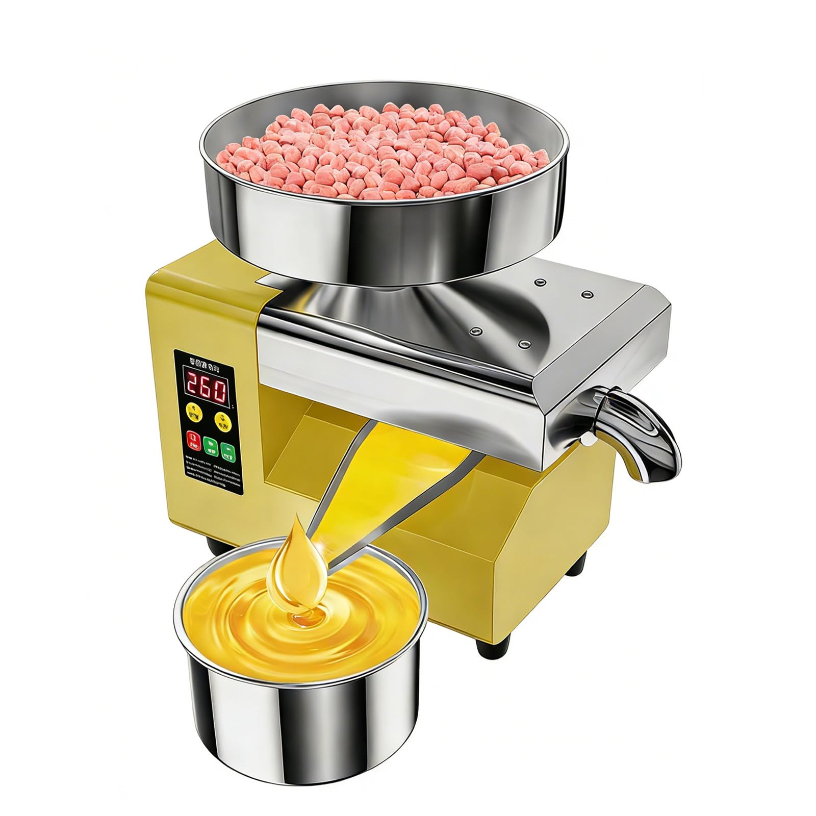 eQianyuan 1100W Oil Press Machine Electric Automatic 110V